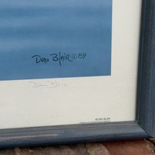 Listing image for Dru Blair Signed POWER Rockwell B-1B Aviation Art Print Framed Poster 36" X 24"